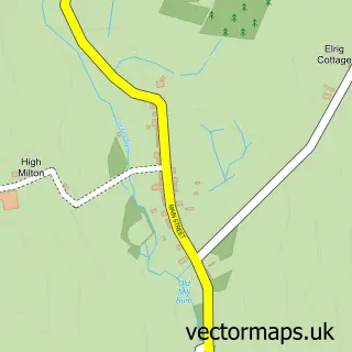 Street map sample of Elrig, Wigtown