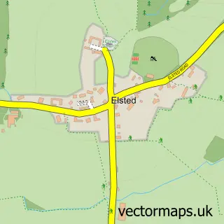 Street map sample of Elsted, West Sussex