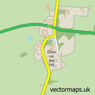 Street map sample of Elton on the Hill, Nottinghamshire