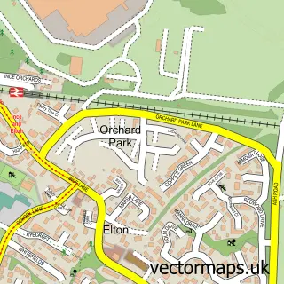 Street map sample of Elton, Cheshire