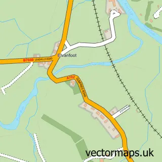 Street map sample of Elvanfoot, Lanarkshire