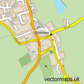 Street map sample of Embleton, Northumberland