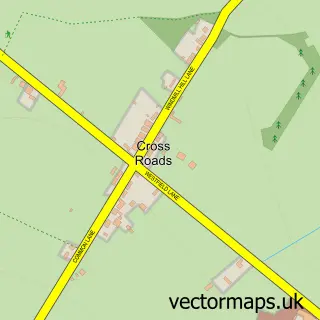 Street map sample of Emley Moor, West Yorkshire
