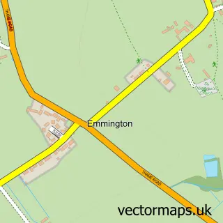 Street map sample of Emmington, Oxfordshire