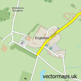 Street map sample of Englefield, Berkshire