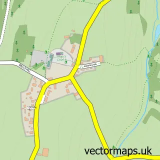 Street map sample of English Bicknor, Gloucestershire