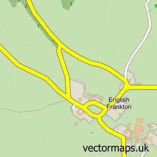 Street map sample of English Frankton, Shropshire