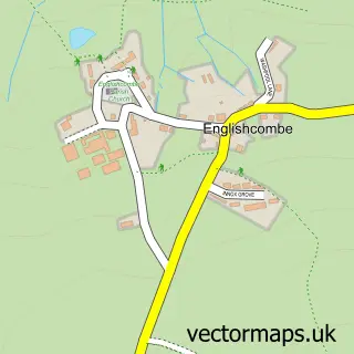 Street map sample of Englishcombe, Somerset