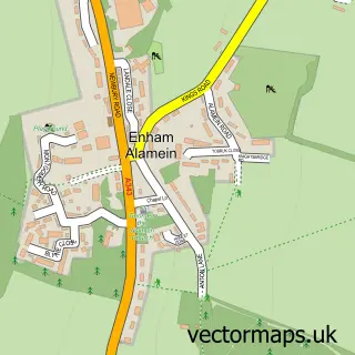 Street map sample of Enham Alamein, Hampshire