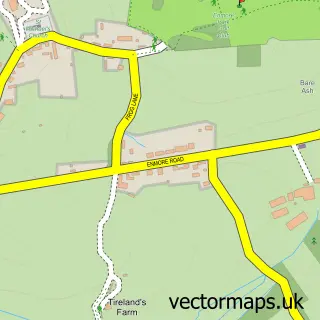 Street map sample of Enmore, Somerset