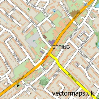 Street map sample of Epping, Essex