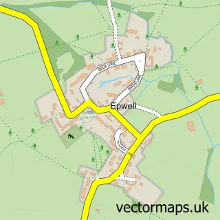 Street map sample of Epwell, Oxfordshire
