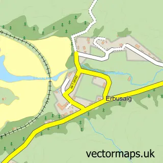 Street map sample of Erbusaig, Ross and Cromarty