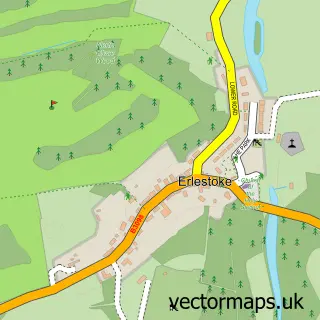 Street map sample of Erlestoke, Wiltshire