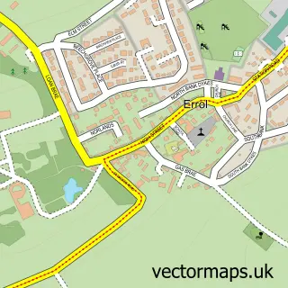 Street map sample of Errol, Perth and Kinross