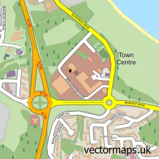 Street map sample of Erskine, Renfrewshire