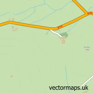 Street map sample of Ervie, Wigtown
