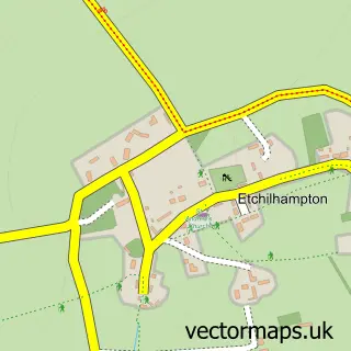 Street map sample of Etchilhampton, Wiltshire