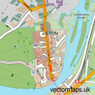 Street map sample of Eton, Berkshire