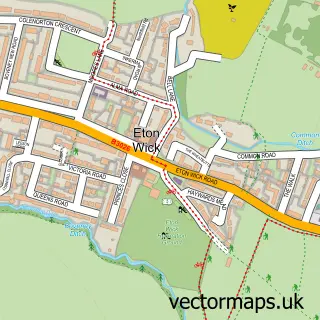 Street map sample of Eton Wick, Berkshire