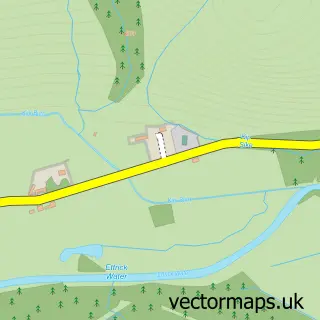 Street map sample of Ettrick, Roxburgh, Ettrick and Lauderdale