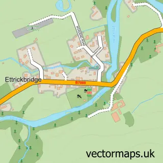 Street map sample of Ettrickbridge, Roxburgh, Ettrick and Lauderdale