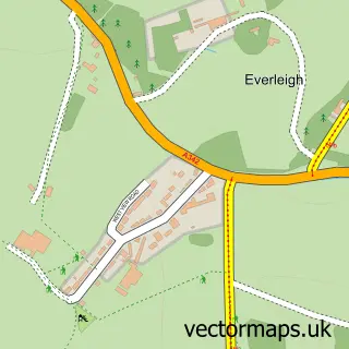 Street map sample of Everleigh, Wiltshire