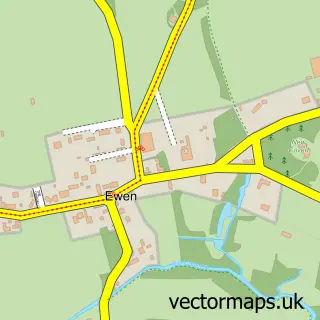 Street map sample of Ewen, Gloucestershire