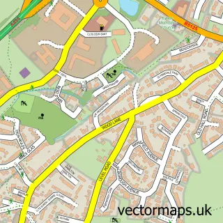 Street map sample of Ewloe, Clwyd