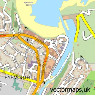 Street map sample of Eyemouth, Berwickshire