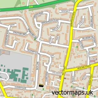 Street map sample of Eynsham, Oxfordshire