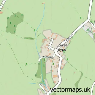 Street map sample of Eype, Dorset