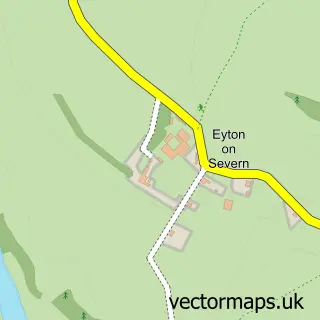 Street map sample of Eyton on Severn, Shropshire