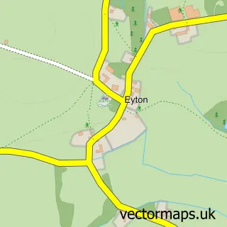 Street map sample of Eyton, Herefordshire