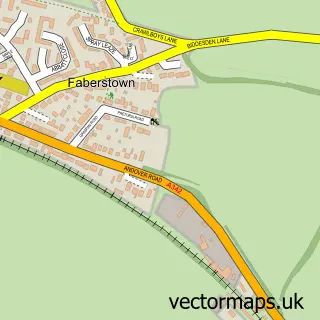 Street map sample of Faberstown, Hampshire
