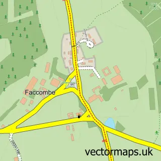 Street map sample of Faccombe, Hampshire