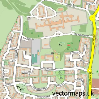 Street map sample of Fairfield, Bedfordshire