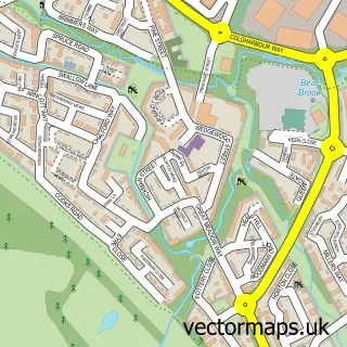 Street map sample of Fairford Leys, Buckinghamshire