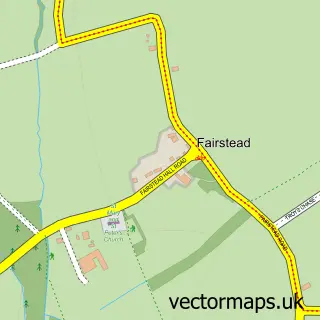 Street map sample of Fairstead, Essex