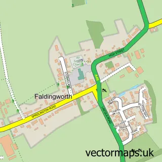 Street map sample of Faldingworth, Lincolnshire