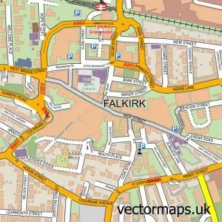 Street map sample of Falkirk, Stirling and Falkirk