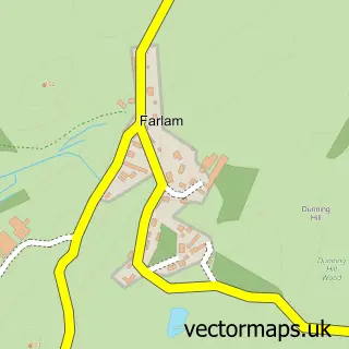 Street map sample of Farlam, Cumbria
