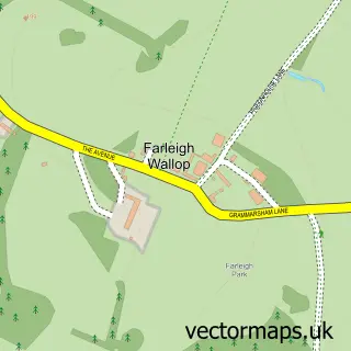 Street map sample of Farleigh Wallop, Hampshire