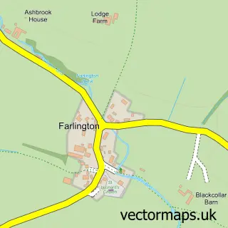 Street map sample of Farlington, North Yorkshire
