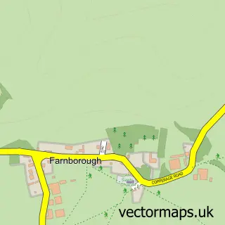 Street map sample of Farnborough, Berkshire