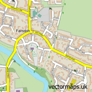 Street map sample of Farndon, Cheshire