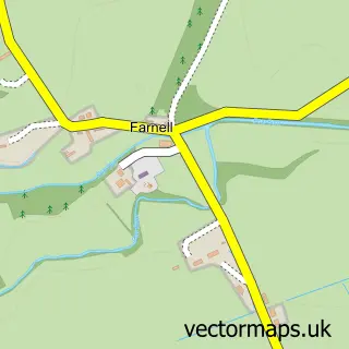 Street map sample of Farnell, Angus