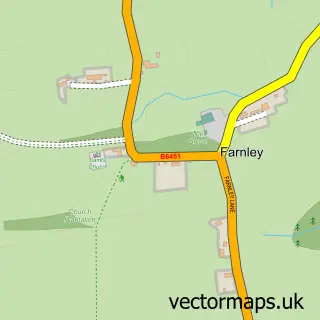 Street map sample of Farnley, North Yorkshire