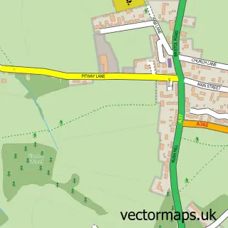 Street map sample of Farrington Gurney, Somerset