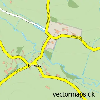Street map sample of Farway, Devon
